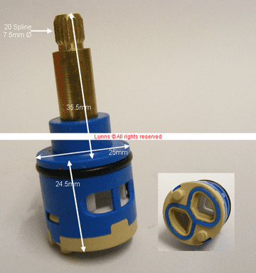 Castle Pluma 25mm DA02N Short Shaft Diverter PKIT - Bespoke Part (1)