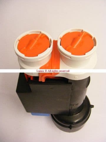 Compact Original Black Twin Red Top Flush Valve TR2 FV2