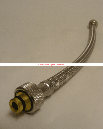 Croceine 320mm 3/8"x3/8" O Ring Both Ends Braided Inlet Hose - Bespoke Part