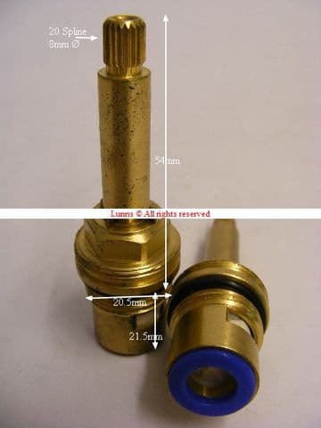Croceine Luna Tall Boy 2054 Extended Tap Valve Cartridge BSLU135DPC T20-24B T20119MOD - Bespoke Part