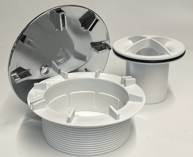 Croceine Shower Flange Trap Insert and 1H Dome Shower Cap Cover OFC12 - Bespoke Part
