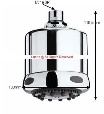 Crosswater 3 Mode Big Boy Fixed Shower Head - Bespoke Part