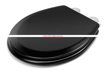 Crystal Tulip Seat Black - Chrome Slam Close Hinge - Bespoke Part