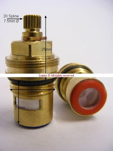 Damixa CBA Mk2 2025 Mariani 20 Mk2 BS5412 Ceramic Disc Cartridge T20X26BRI PAIR - Bespoke Part