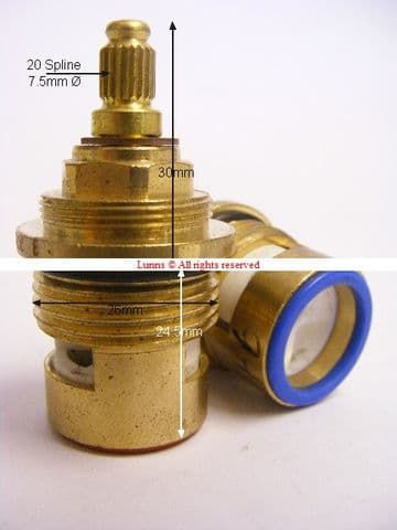 Damixa P Series 3/4in Nipple Bath Ceramic Disc Cartridge - Bespoke Part