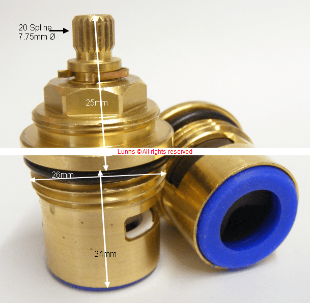 Danta Short 252624 Shower Flow On Off Cartridge - Bespoke Part
