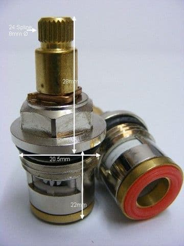 Denva24 Silver DTC 20.5 Ceramic Disc Cartridges Pair- Bespoke Part