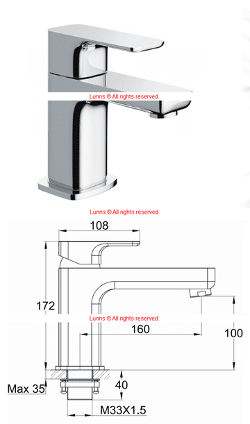 Domi Replacement Mono Bath Filler A953190NU - Bespoke Part