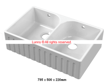 Double Ribbed London Sink 795x500x220mm - Bespoke Order