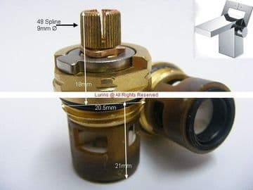 Duravit MOD2 1/2" Ceramic Disc Cartridge TM9T18-10 Pair Bespoke Part