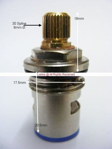 Ebony Filter Faucet 30 Spline Ceramic Disc Cartridge PKIT AL8A - Bespoke Part NNN