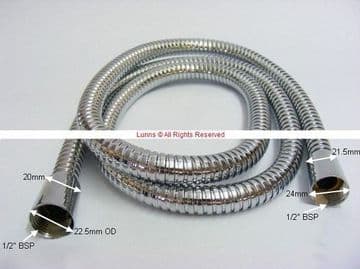 Ember 1500mm 11mm Bore Euro Shower Hose - Bespoke Part- Web Only