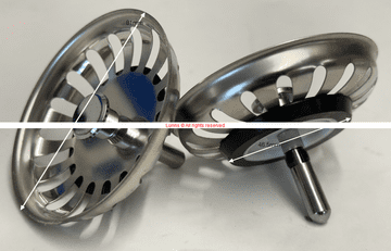 Emporer Basket Strainer Waste Plug  (Tapered Waste Black Stem Ring) OFBSW1 -Bespoke Part