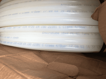 Envirotube 16x2m Translucent PE-RT Underfloor Heating Pipe ISO 22391 Repair Kit - Bespoke Part