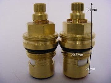 Fire Mk1 BS5412 Sink Ceramic Disc Cartridge Valve T24-18 Pair