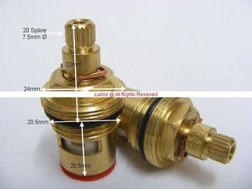 Flame20 Aqua F Series 20 Spline X18B-22 Cartridges Pair T20-61 (T20124A) - Bespoke Part