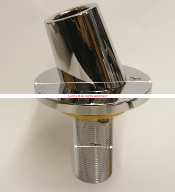 FLO4 Bath Rim Hose Station Chrome- Bespoke Part