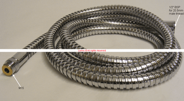 FLO4 Pull Out Shower Hose M15x1/2inch BSP 1800mm Long - Bespoke Part
