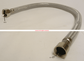 FLO4 Under Bath Connection Hose 1/2" BSPxM15 - Bespoke Part