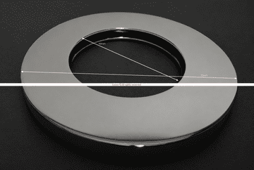 FLOUND 72/40 Chrome on Brass Shroud Flange - Bespoke Part