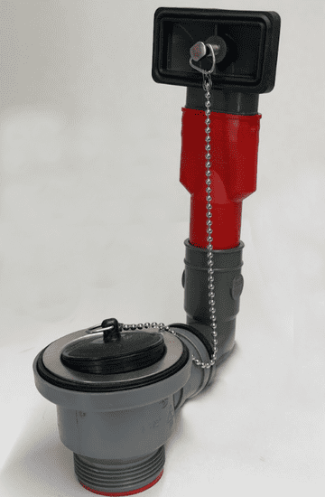 Franke 1-1/2" Sink Waste c/w Rect Overflow - Bespoke Part