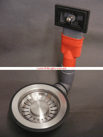 Franke Basket Strainer Waste c/w Rect Overflow Lira BLKR