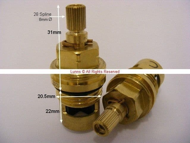 Franke Eiger Franke Olympus Sink Mixer Ceramic Disc Cartridge Valves (Pair) 3561R TMXX25