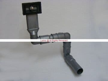 Franke WDU Rectangular Multi Cranked Overflow Assembly BLKR - Bespoke Part