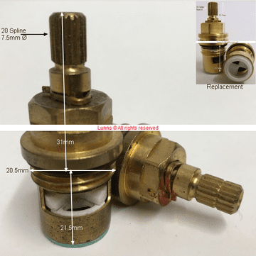 Franke31 Green 20 Spline NST Cartridges Now New Pattern See Insert SPC1 Mk1 20 Spline T20X1N Pair