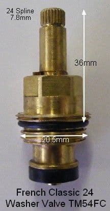 French24 Classic Victorian 24 BS5412 Washer Valve Pair T24-55