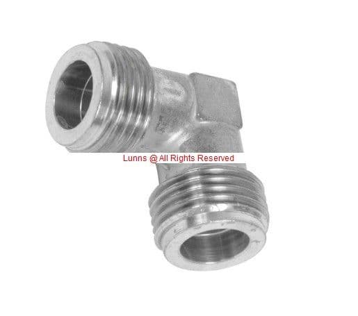 Gas Hob Elbow Male ParallelxMale Parallel thread aka BSPPxBSPP - Bespoke Part
