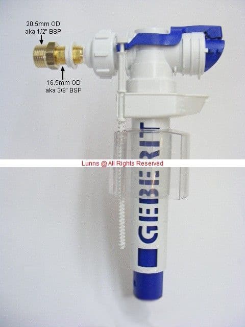 Geberit Duravit 380 Unifill Side Entry Valve 240.700.00.1