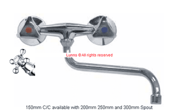 Gordella Wall Mounted Sink Mixer 150mm Centres