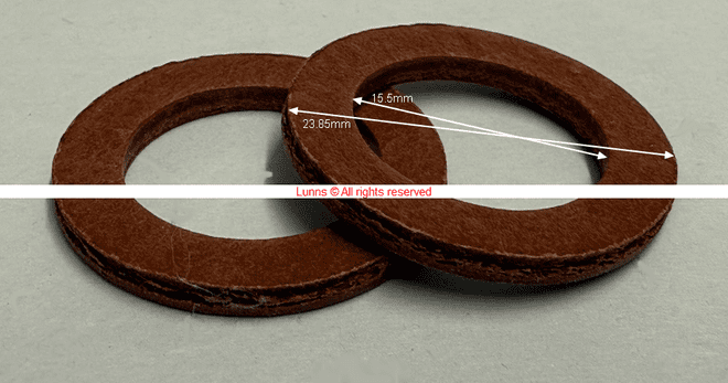 Grohe Red Fibre Inlet Washer 23.85mmx15.5mm Pack of 2 TOFC-FIBBX- Bespoke Part