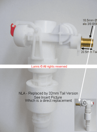 Dal Keramag Cleo Side Entry Float Valve High Pressure 06.00.30 27.30.17