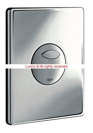 Grohe Vertical Dual Flush Plate Square on Round c/w Tear Drop Insert 197x156mm