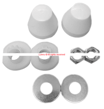 Grohe Wall Mount 8 Kit Nuts, Collars, Washers & Nuts