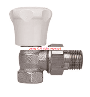 Hebauer Heart 1-1/4" BSP Commercial Lockshield Angled Radiator Valve 2022 - Bespoke Part