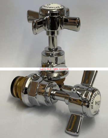 Heritage 26mm 5412 Bath Washer Valve Headwork Kit Pair UOL2 - Bespoke Part