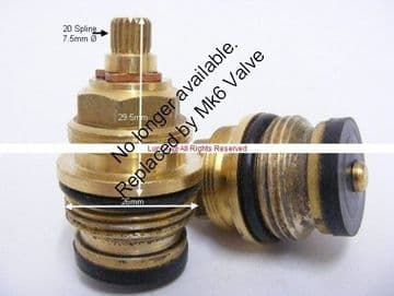 Heritage 3/4" Mk1 Replacement Mk5 Bath Washer Valve T20X7AGEV8711 - Bespoke Part