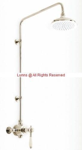 Heros Single Lever Thermostatic Shower c/w Fixed Kit & Rain Head Gold - Bespoke Part