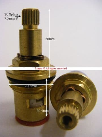Hitch48 NST 2028 Ceramic Disc Plain Cartridge Valves HIP54LEV8711 T20-15 Pair