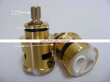 Howdens Bank 28 Spline Tear Drop Brass Switch Valve cw Shoulder O Ring DIV51A - Bespoke Part