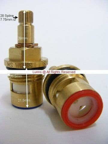 Howdens Bank MS WRAS 28 Spline SS Model Ceramic Disc Cartridge SMR TM24 Pair