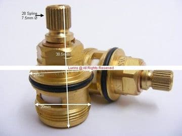 Howdens Moritz Mini 28 Spline Cartridges TM7A Pair - Bespoke Part