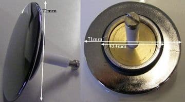 Huppe/Hind Bath Pop Up Waste Plug Mushroom Pattern C82D - Bespoke Part