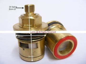 HYG Wing 3/4" Ceramic Disc Bath Cartridges NST Pair T24-54 - Bespoke Part