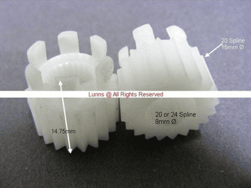 HYG Wing 6 Turret Head Carrier Spline Adapters Pair T24-54 - Bespoke Part