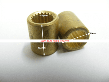 Ibain 18 Spline Brass Smooth Head Carrier EACH HC50 - Bespoke Part