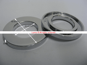 Ibain 3HWMBM Polished Chrome Shrouds 49.5x26.94x5mm - Bespoke Part U-GR412